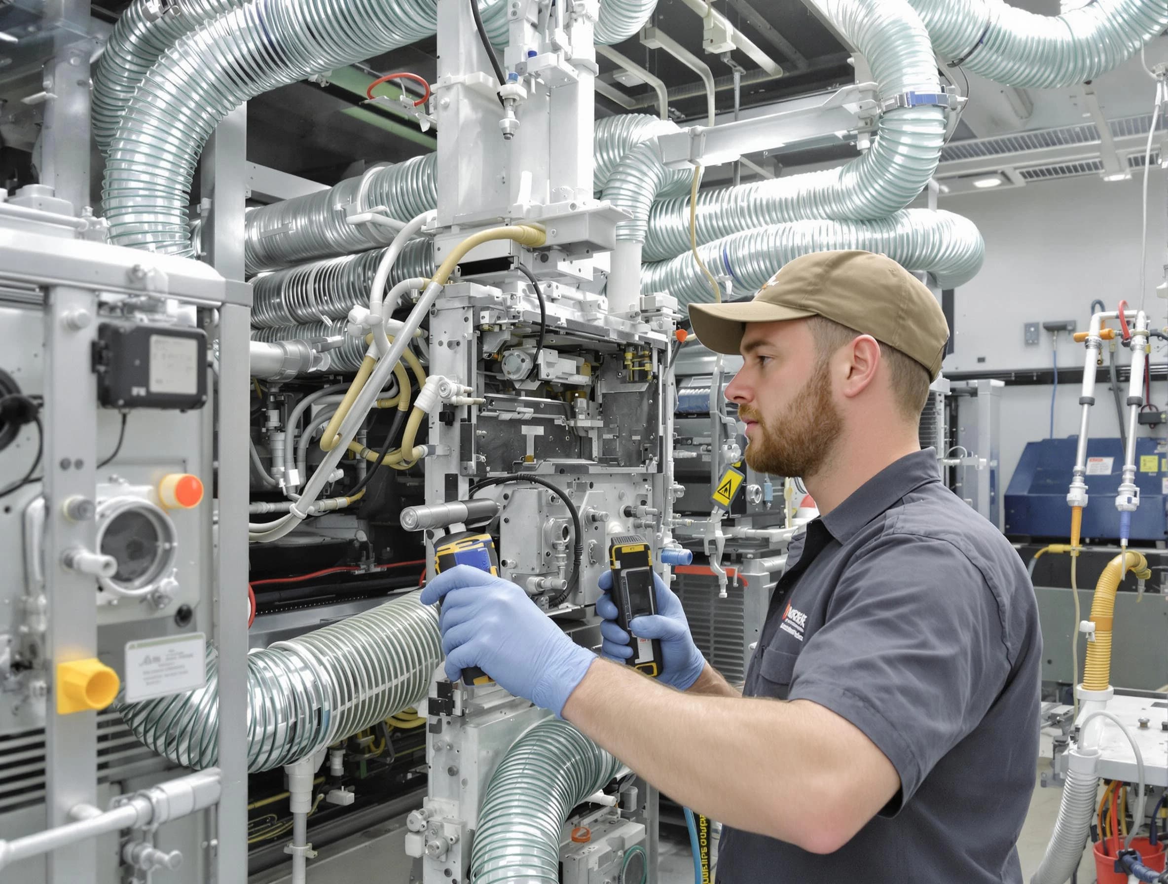 White House Air Duct Cleaning technician performing precision commercial coil cleaning at a business facility in White House