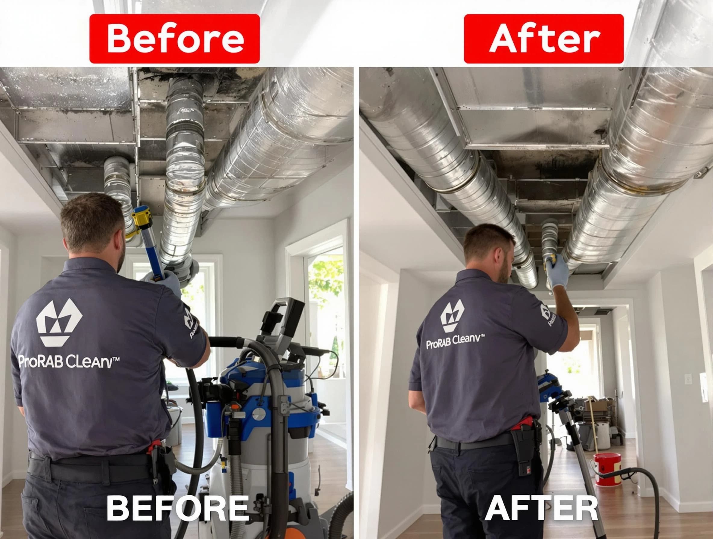 White House Air Duct Cleaning expert performing thorough residential duct cleaning in a White House home